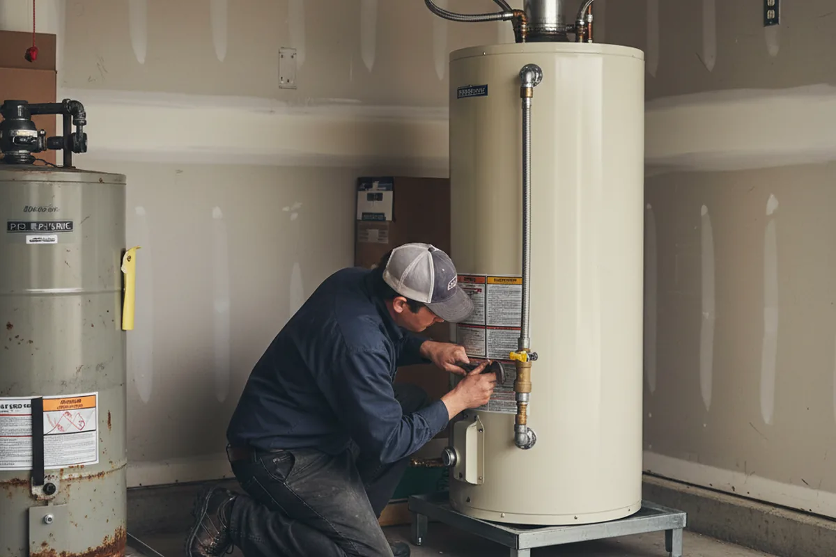 Water heater and shutoff valve replacement in Whiteford